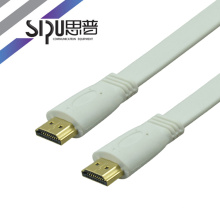 SIPU chapado en oro de alta calidad plana 1.4v soporte 4k 3D mejor precio hdmi cable de la computadora para portátil